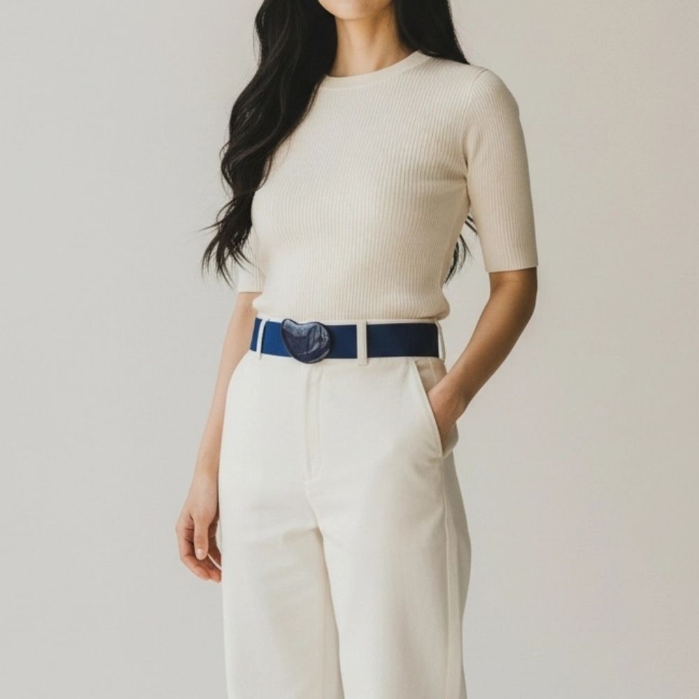 Royal Blue Elastic Belt waist 28"-38"